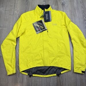 Gore-Tex Cycling Path Jacket Full Zip Gore Bike Wear Lemon  Mens Size Small NWT